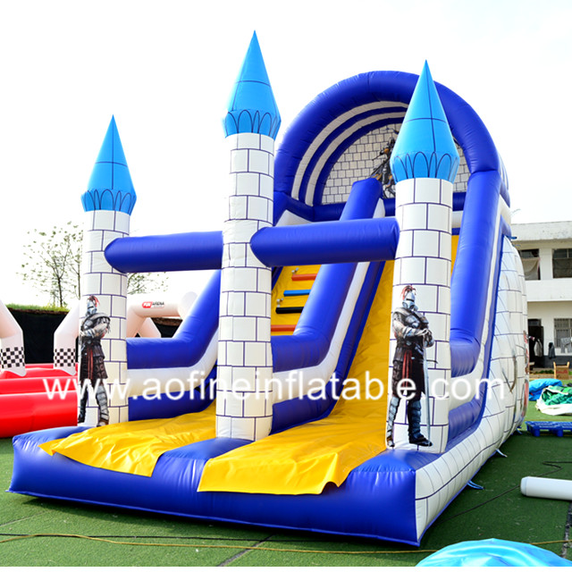 Blue Knight Bouncy Slide Afs31