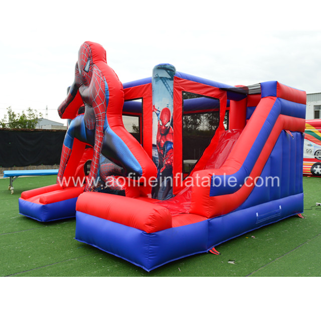 Spiderman Bouncy Castle with Slide Afc02
