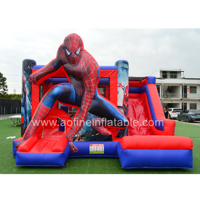 Spiderman Bouncy Castle with Slide Afc02