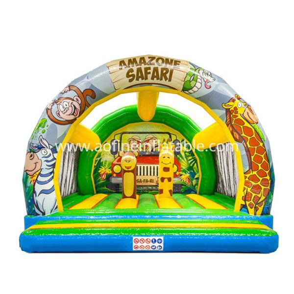 Jungle Animal Big Bouncy Castle Afc53