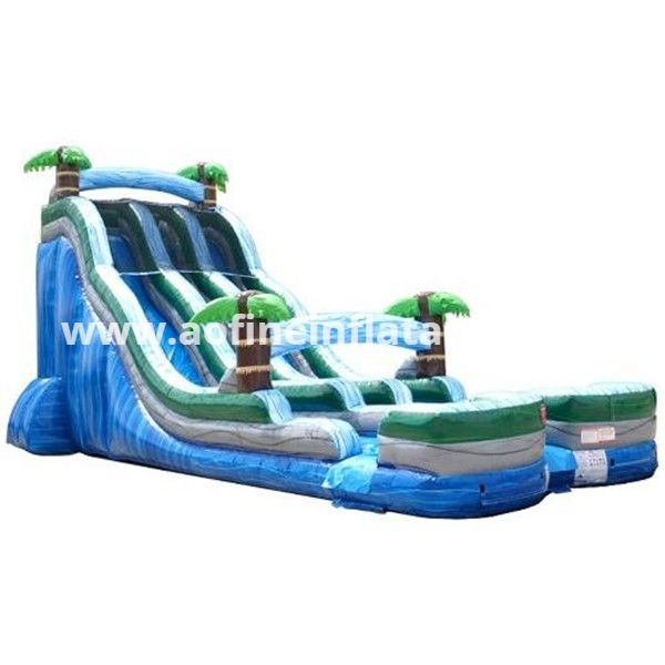 Palm Tree Double Lane Water Slide Afs55