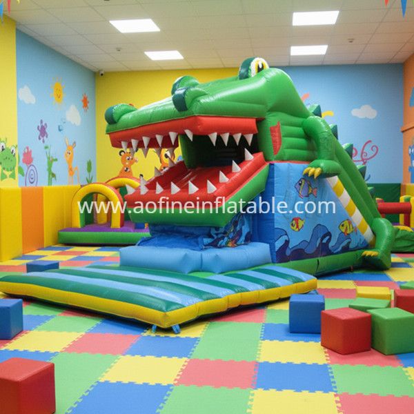 Inflatable Snappy Crocodile Mouth Slide Afs48