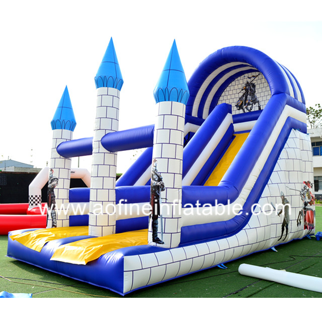 Blue Knight Bouncy Slide Afs31