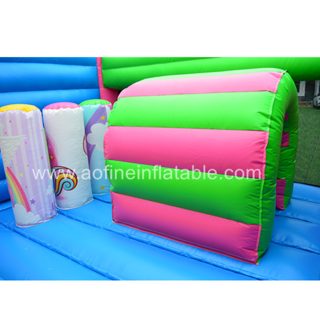 Unicorn Inflatable Castle with Slide