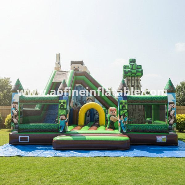 Minecraft Inflatable Castle Playground Afl25