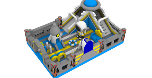 Space Theme Inflatable Bouncy Playground For Europe Client