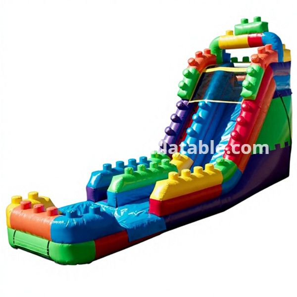Building Block Inflatable Waterslide Afs59